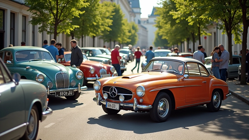 Senovinių automobilių susibūrimas Kaune su entuziastais